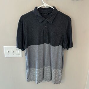 Men's Black and Gray Polo Shirt by Travis Mathew
